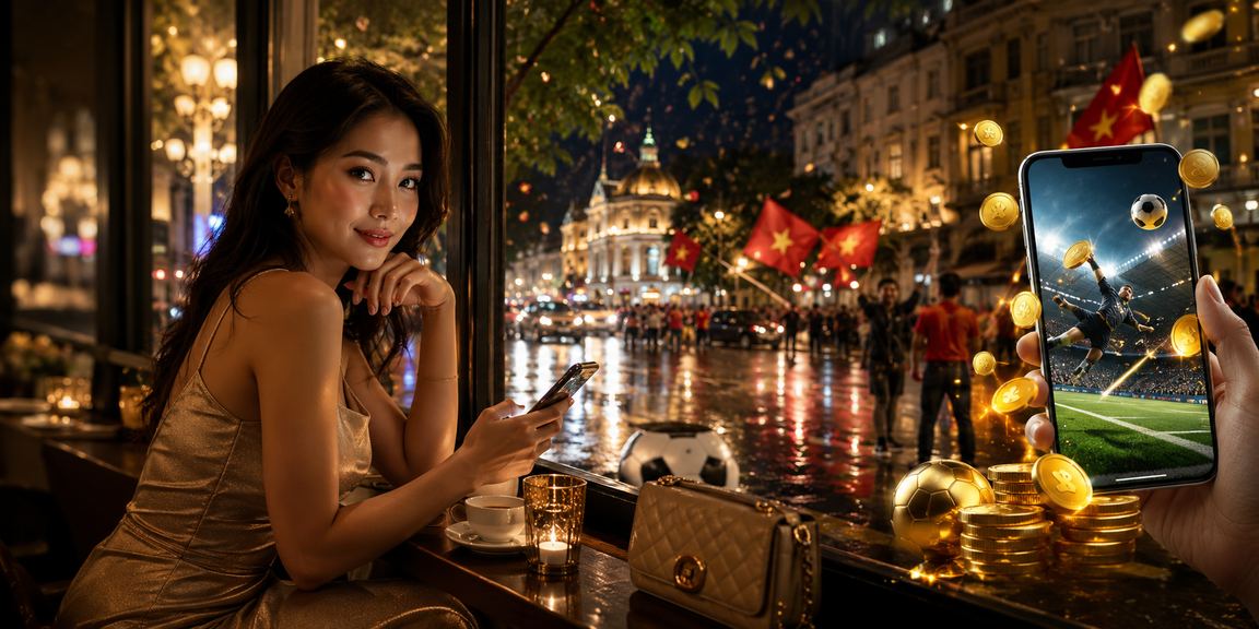 Người hâm mộ bóng đá Hà Nội xem trận đấu và chơi jackpot tại quán cà phê