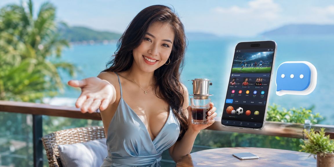 Khách hàng ca2 đặt cược thể thao tại quán cà phê Phú Quốc